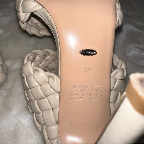 Tony Bianco Nude Leather Woven Heels Size 8.5 - Picture 11 of 12